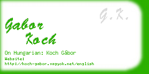 gabor koch business card